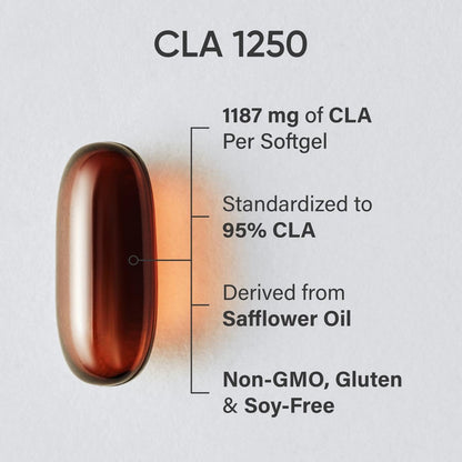Sports Research CLA - 1250mg with Active Conjugated Linoleic Acid for Men and Women | Non-GMO, Soy & Gluten Free - 95% (180 Softgels)… - Nirvana Guru