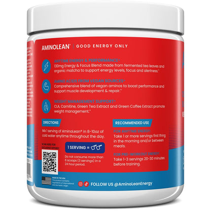 RSP NUTRITION AminoLean Pre Workout Powder, Amino Energy & Weight Management with Vegan BCAA Amino Acids, Natural Caffeine, Preworkout Boost for Men & Women, 30 Serv, Pink Lemonade… Nirvana Guru