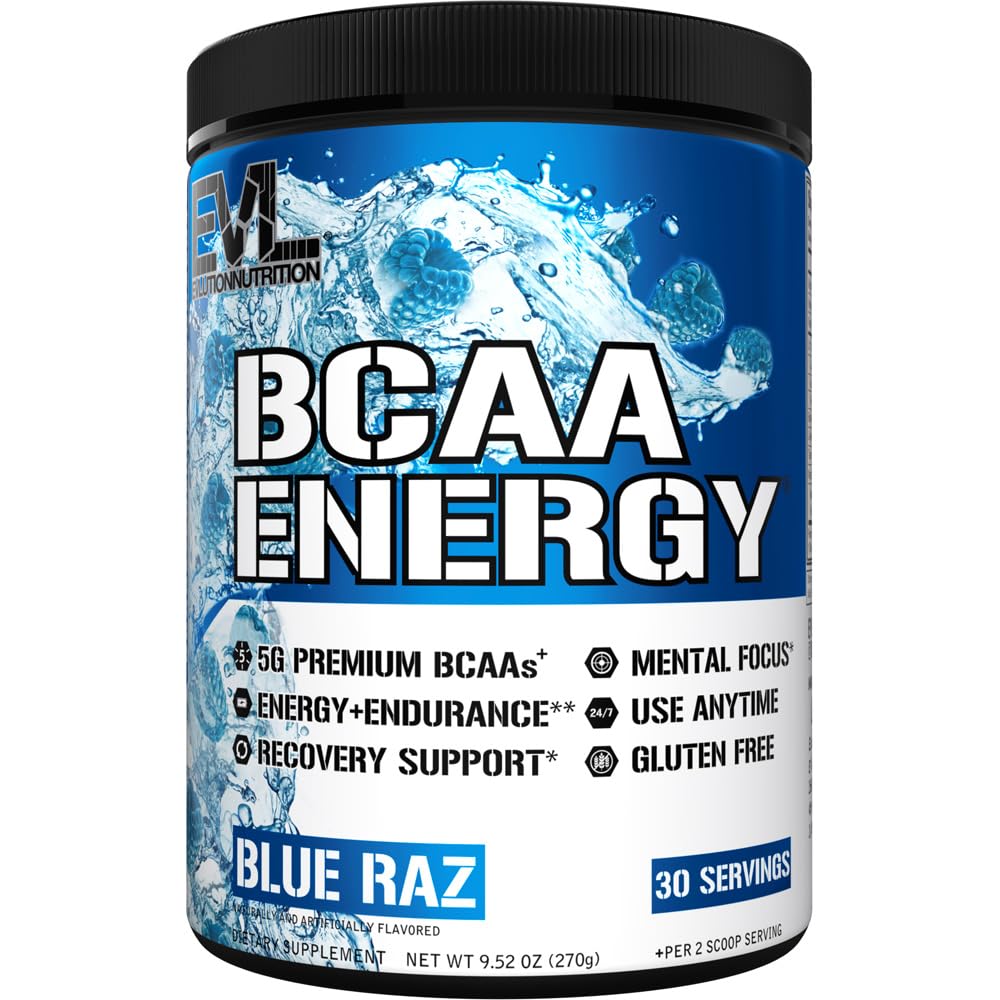EVL BCAAs Amino Acids Powder - BCAA Energy Pre Workout Powder for Muscle Recovery Lean Growth and Endurance - Rehydrating Post Workout Recovery Drink with Natural Caffeine - Pink Lemonade Nirvana Guru