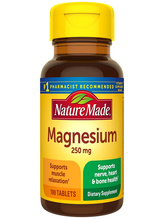 Nature Made Magnesium 250 mg, Magnesium Supplement for Muscle, Heart, Bone and Nerve Support, 90 Softgels, 90 Day Supply - Nirvana Guru