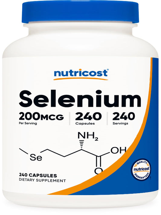Nutricost Selenium 200mcg, 240 Vegetarian Capsules, Non-GMO, Gluten Free L-Selenomethionine Nirvana Guru