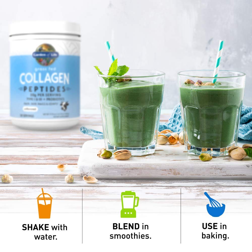 Garden of Life Grass Fed Collagen Peptides Powder Unflavored Collagen Powder for Women Men Hair Skin Nails Joints, Hydrolyzed Collagen Protein Supplements, Collagen for Women & Men, 28 Servings - Nirvana Guru