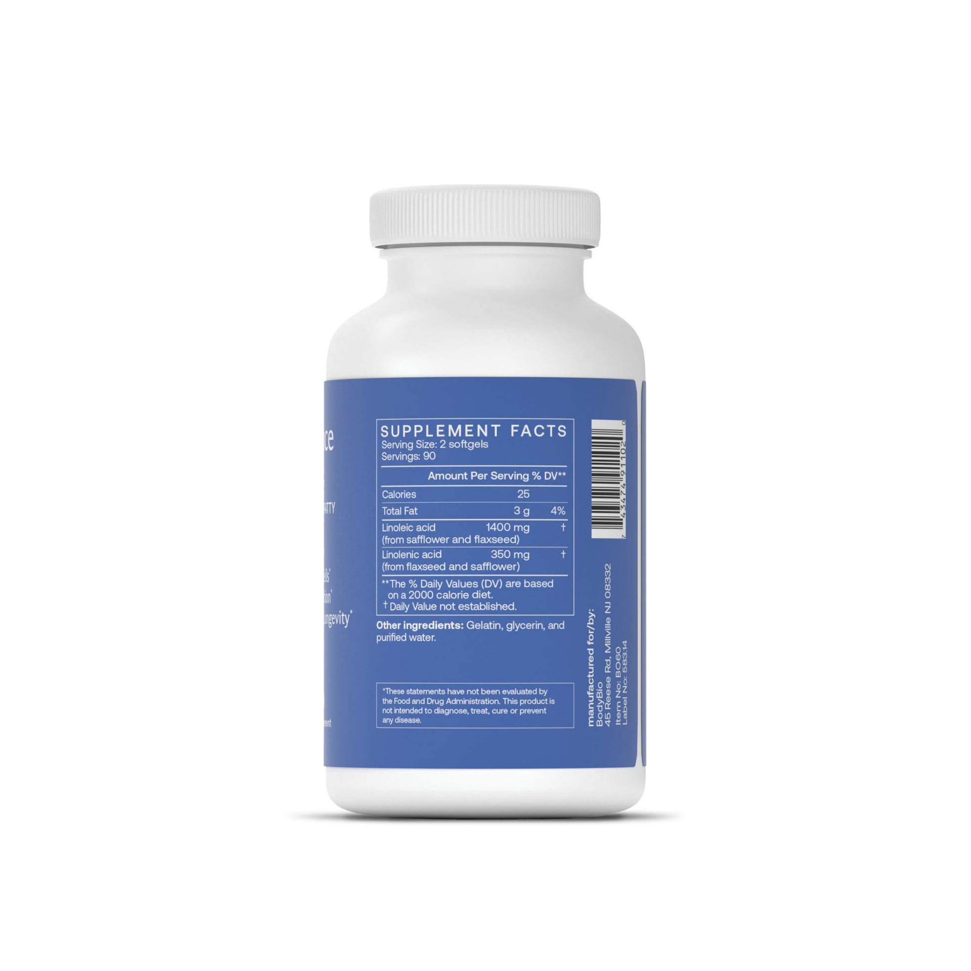 BodyBio Balance Oil - Vegan Omega 3 6 Supplement – Cold-Pressed Safflower & Flaxseed Oil – Supports Brain Function, Healthy Skin, and Mood Nirvana Guru