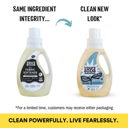 Molly’s Suds Fabric Softener Liquid for Sensitive Skin | Vinegar-Powered, Infused with Essential Oils | Fights Static, Reduces Wrinkles, Deodorizes | Peppermint, 50 Loads Nirvana Guru