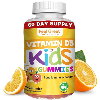Feel Great Vitamin Co. Complete DHA Gummies for Kids | with Omega 3 6 9 + DHA, Vitamin C | Supports Healthy Brain Function, Vision & Heart Health | Gluten Free, Vegetarian | 60 Gummies Nirvana Guru