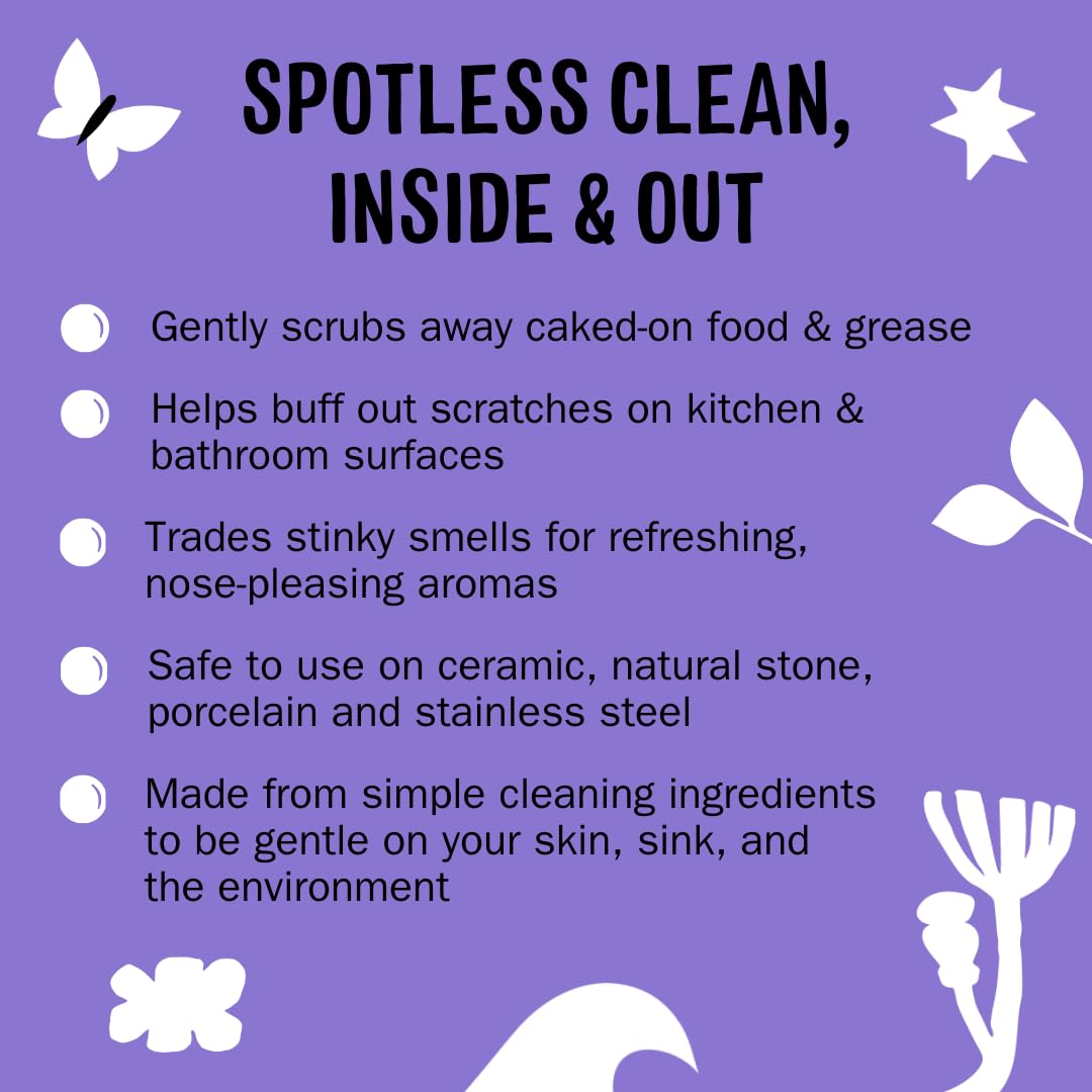 Molly's Suds Sink and All Purpose SCRUB | Gently Removes Stains, Scrubs Away Grease & Gime, Buffs out Scratches | Plant and Mineral Based | 2 Pack, Beach Scent Nirvana Guru