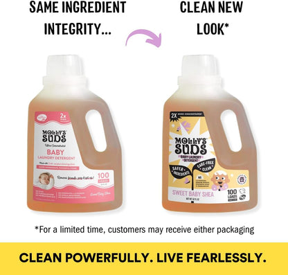 Molly's Suds Liquid Laundry Detergent | Clean Laundry Detergent Soap for Sensitive Skin | 2x Concentrated, High Efficiency (HE) | Unscented - 100 Loads Nirvana Guru