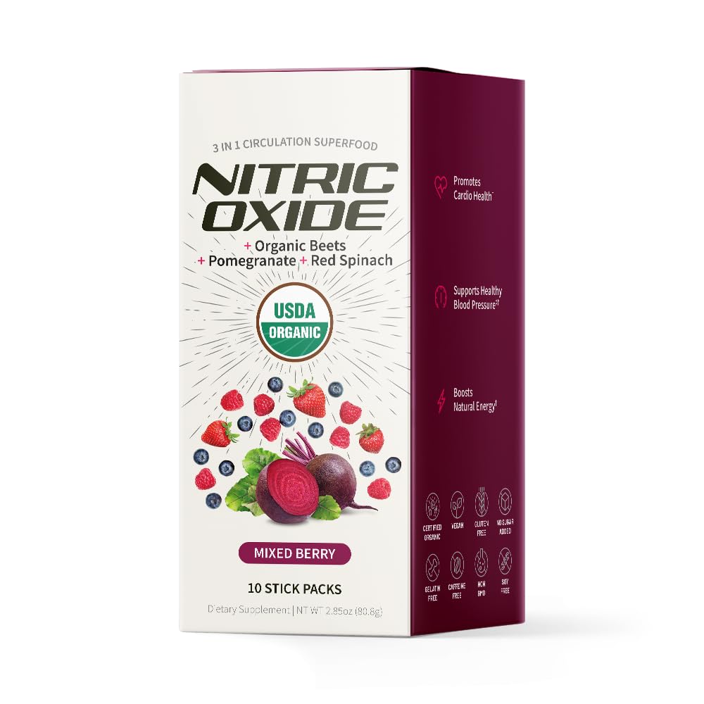 Snap Supplements Organic Beet Root Powder, Nitric Oxide Supplements for Men & Women, Beets, Pomegranate, B Vitamins & Red Spinach, Energy, Heart Health & Circulation Support, 30 Servings, Mixed Berry Nirvana Guru