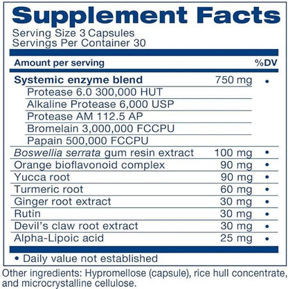 HEAL-N-SOOTHE Proteolytic Enzymes - Natural Joint Support Supplement - Unique Blend of Bromelain, Papain, Boswellia, and Turmeric - 90 Count Nirvana Guru