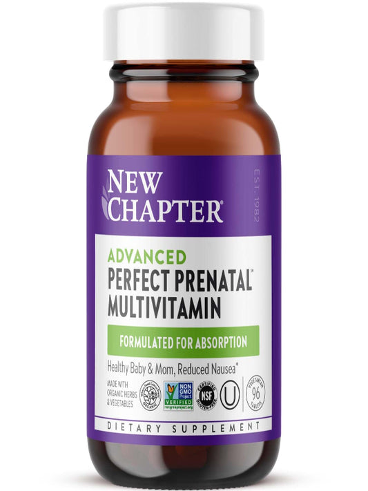 New Chapter Advanced Perfect Prenatal Vitamins, 270ct, Made with Organic, Non-GMO Ingredients for Healthy Baby & Mom - Folate (Methylfolate), Whole-Food Fermented Iron, Vitamin D3 + Ginger Nirvana Guru