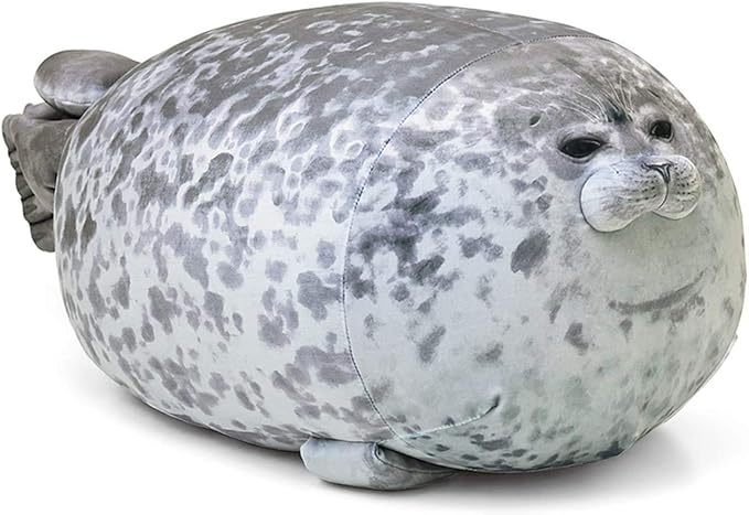 MerryXD Chubby Blob Seal Pillow,Stuffed Cotton Plush Animal Toy Cute Ocean Small(11.8 in) nirvanaguru