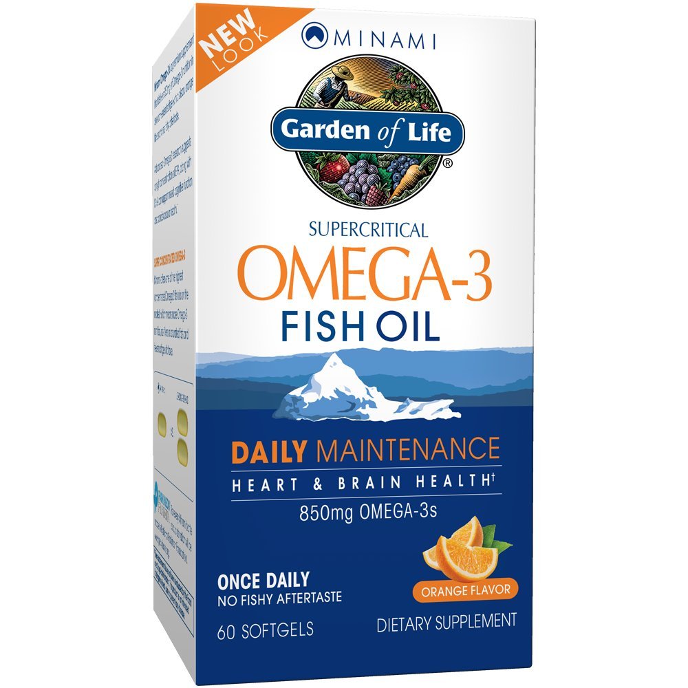 Garden of Life EPA/DHA Omega 3 Fish Oil - Minami Natural Brain Function, Heart and Mood Supplement, 60 Softgels - Nirvana Guru
