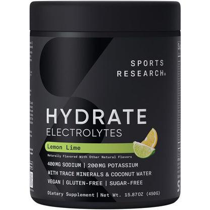 Sports Research® Hydrate Electrolytes Powder Packets - Sugar-Free & Naturally Flavored with Vitamins, Minerals, and Coconut Water - Supports Hydration - 32 Packets - Variety Pack - Nirvana Guru