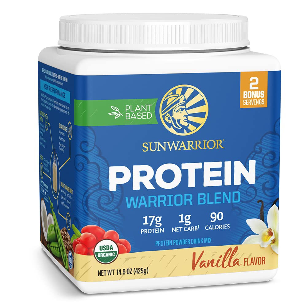 Organic Plant Based Protein Powder | Vegan Organic Protein Powder Vanilla Flavored with BCAA Amino Acids & Hemp Seed Pea Blend | Non-GMO Soy Dairy Filler & Gluten Free (Vanilla, 32 Servings) - Nirvana Guru
