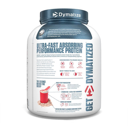 Dymatize ISO100 Whey Protein Powder Isolate, Gourmet Chocolate, 25g of Protein, 20 Servings, 5.5g BCAAs, Less Than 120 Cal., Gluten Free, 1g Fat, 1g Sugar, 2g Carb
