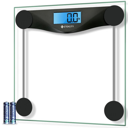 Etekcity Digital Body Weight Bathroom Scale, Large Blue LCD Backlight Display, High Precision Measurements,6mm Tempered Glass, 400 Pounds Nirvana Guru