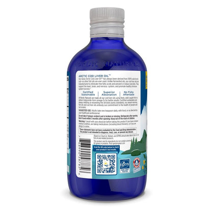 Nordic Naturals Arctic Cod Liver Oil, Orange - 16 oz - 1060 mg Total Omega-3s with EPA & DHA - Heart & Brain Health, Healthy Immunity, Overall Wellness - Non-GMO - 96 Servings - Nirvana Guru