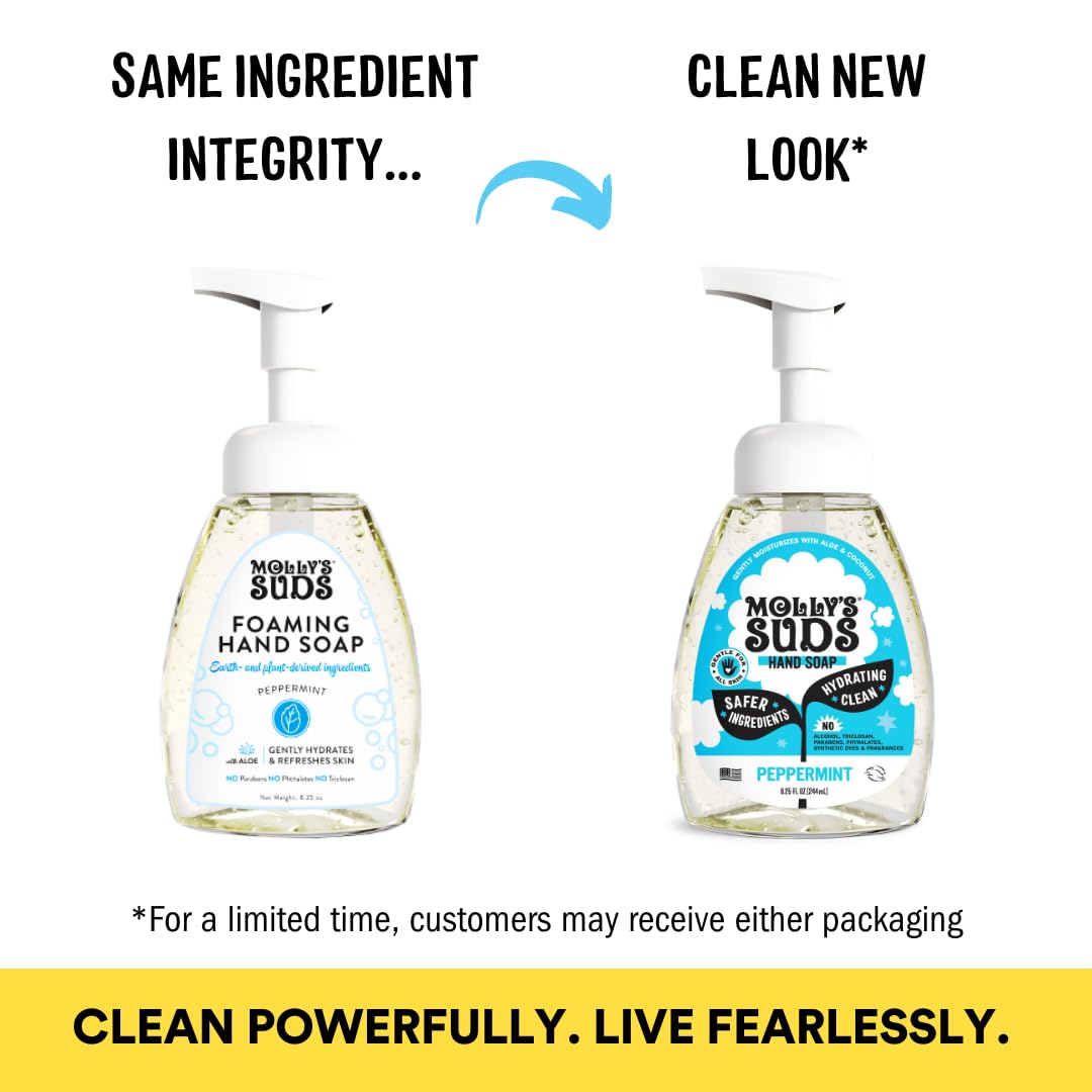 Molly's Suds Foaming Hand Soap - Made with Aloe and Coconut Oil | Moisturizing Hand Wash | Clean Ingredients, Infused with Essential Oils | Citrus Grove - 8.25 Oz (Pack of 3) Nirvana Guru