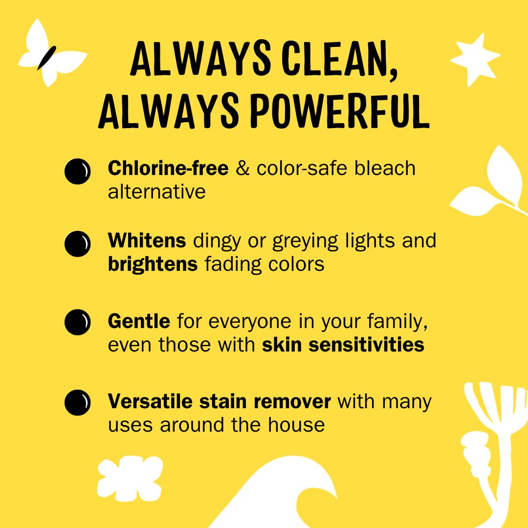 Molly's Suds Oxygen Whitener | Powerful Bleach Alternative, Chlorine Free & Color Safe | Brightens Whites and Removes Stains (Lemon Essential Oil - 41.09 oz) Nirvana Guru