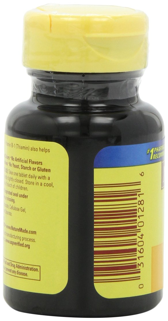 Nature Made Vitamin B1 100 mg, Dietary Supplement for Energy Metabolism Support, 100 Tablets, 100 Day Supply - Nirvana Guru