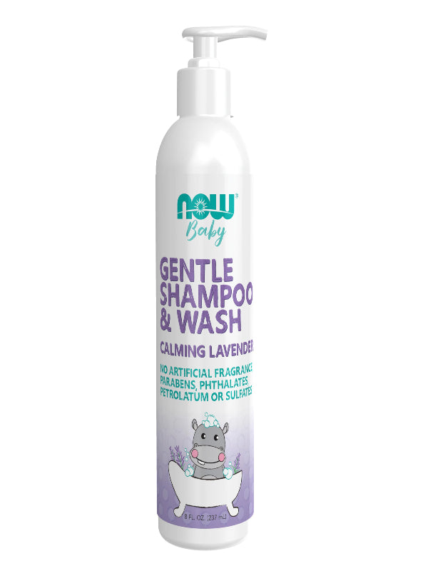NOW Foods Baby, Gentle Shampoo and Wash, Calming Lavender, Paraben Free, 8 Fluid Ounces - Nirvana Guru