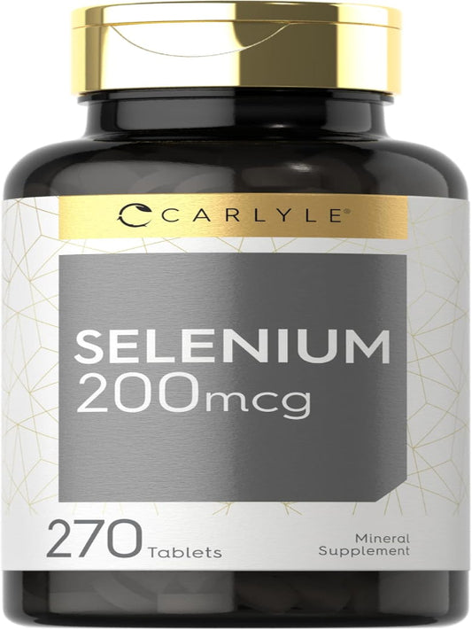 Carlyle Selenium Supplement 200mcg | 270 Tablet Capsules | Essential Trace Mineral | Vegetarian, Non-GMO, Gluten Free Nirvana Guru