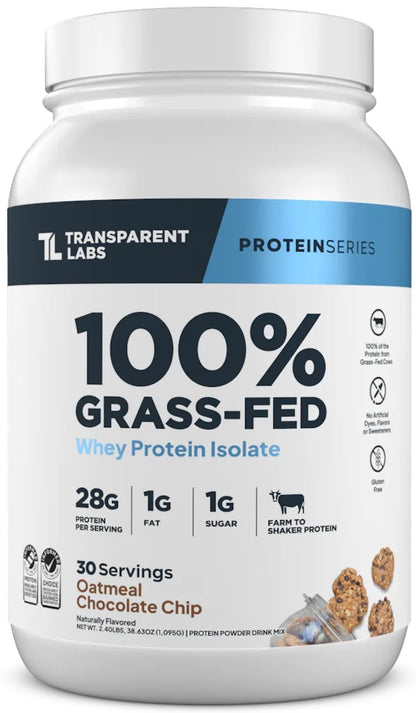 Transparent Labs Grass-Fed Whey Protein Isolate - Naturally Flavored, Gluten Free Whey Protein Powder with 28g of Protein per Serving & 9 Amino Acids - 30 Servings, Milk Chocolate Nirvana Guru