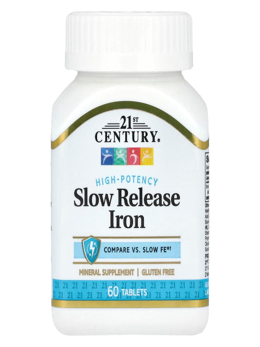 21st Century Slow Release Iron Tablets, 60 Count Nirvana Guru