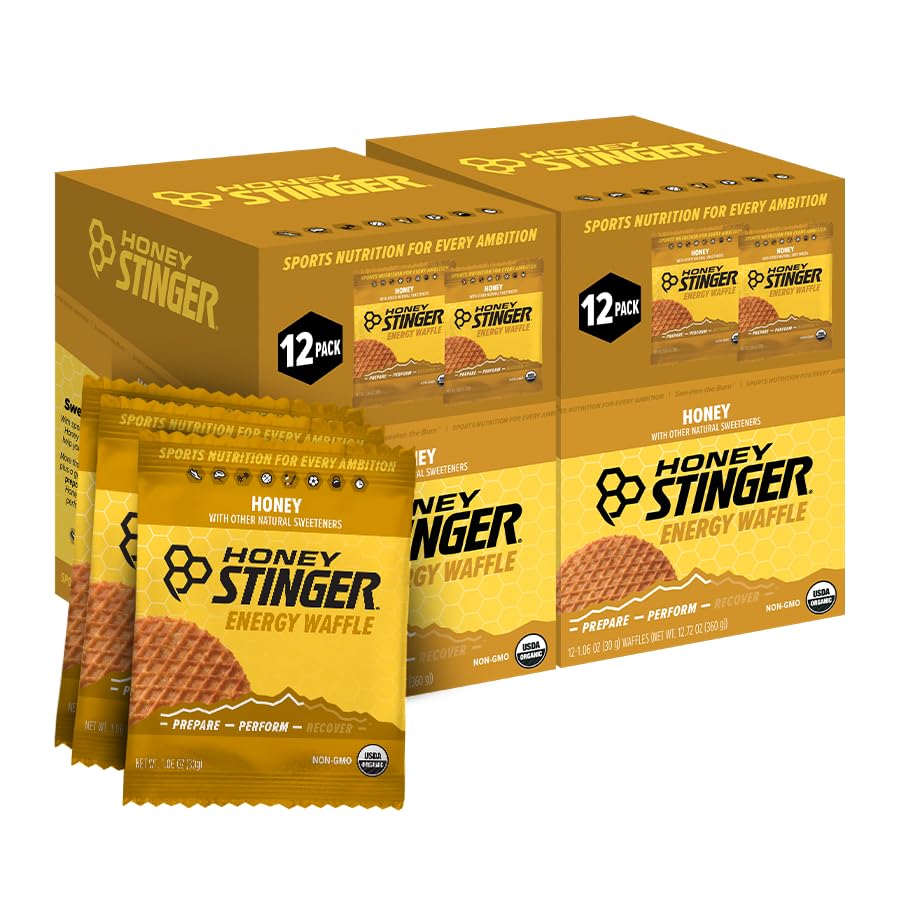 Honey Stinger Organic Honey Waffle Energy Stroopwafel for Exercise, Endurance and Performance Sports Nutrition for Home & Gym, Pre and Post Workout Box of 16 Waffles, 16.96 Ounce (Pack of 16)