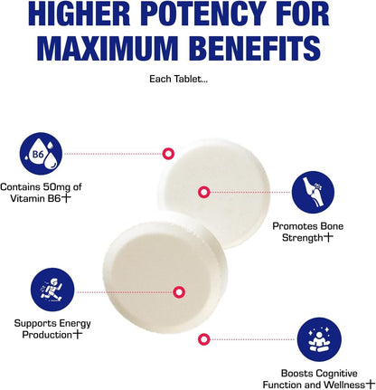 Calcium Magnesium B6 Supplement - Clinically Formulated Vitamin B6 50mg Complex for Energy Metabolism Krebs Cycle Heart Bone and Nerve Support with B1 B2 Niacin and Potassium (100 Servings) Nirvana Guru