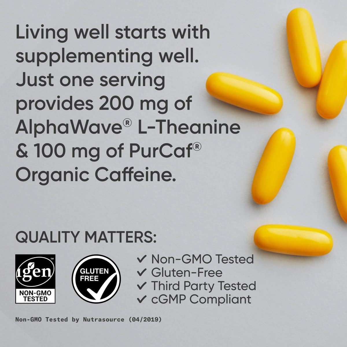 Sports Research L-Theanine Supplement with Caffeine & Coconut MCT Oil - Focused Energy, Alertness & Relaxation Without Drowsiness - 200mg L Theanine, 100mg Organic Caffeine - 60 Liquid Softgels - Nirvana Guru