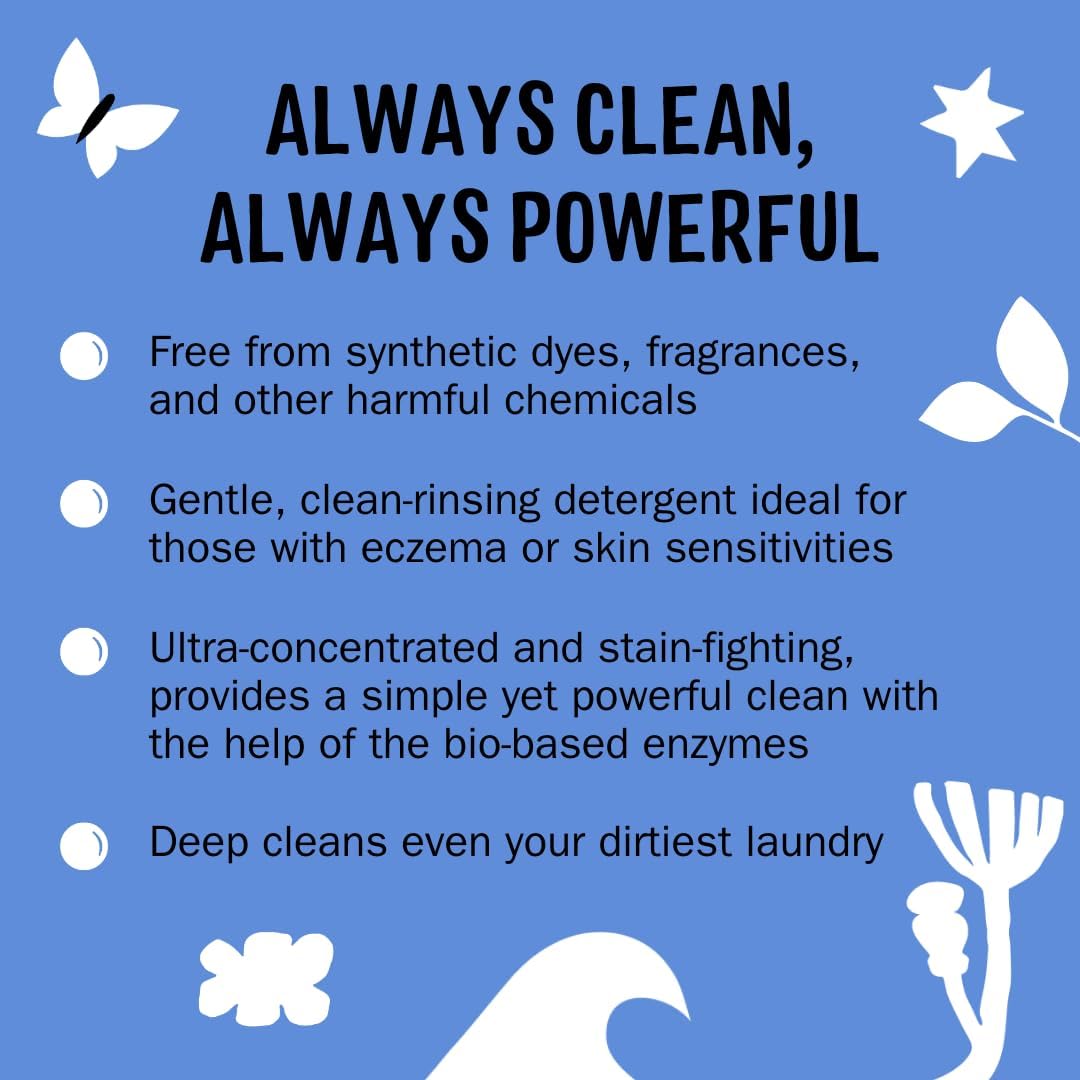 Molly's Suds Liquid Laundry Detergent | Clean Laundry Detergent Soap for Sensitive Skin | 2x Concentrated, High Efficiency (HE) | Unscented - 100 Loads Nirvana Guru