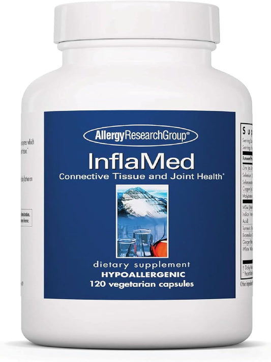 Allergy Research Group InflaMed Joint Health Supplement - Joint Support Supplement for Men & Women, Molybdenum, Turmeric, MSM, Boswellia,Connective Tissue Health - 120 Count Nirvana Guru