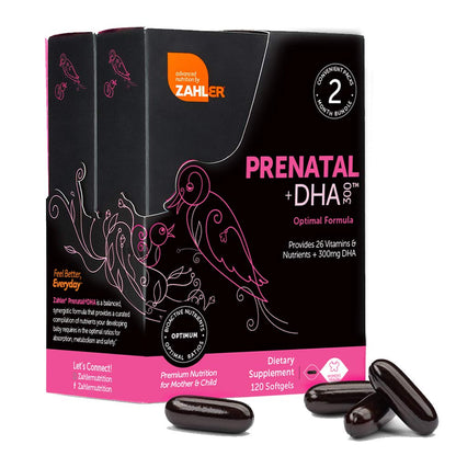 Zahler Prenatal Vitamin with DHA & Folate - DHA Supplements & Prenatal Multivitamin for Mother and Child - Kosher Prenatal DHA Prenatal Vitamins with Iron, Pre Natal Softgels 60 Count - Nirvana Guru