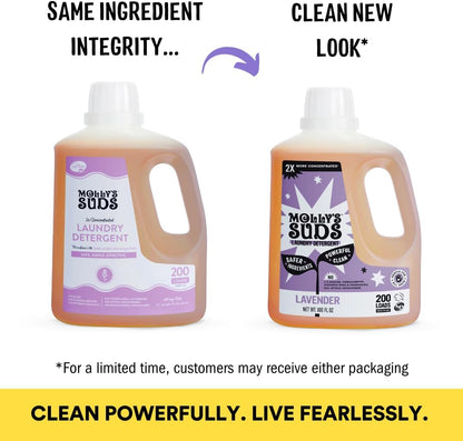 Molly's Suds Liquid Laundry Detergent | Clean Laundry Detergent Soap for Sensitive Skin | 2x Concentrated, High Efficiency (HE) | Unscented - 100 Loads Nirvana Guru