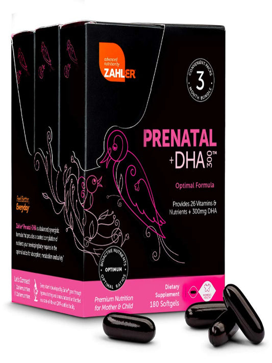 Zahler Prenatal Vitamin with DHA & Folate - DHA Supplements & Prenatal Multivitamin for Mother and Child - Kosher Prenatal DHA Prenatal Vitamins with Iron, Pre Natal Softgels 60 Count - Nirvana Guru