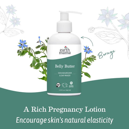 Earth Mama Belly Butter, Maternity Moisturizer for Dry Skin | Lotion for Pregnancy and Postpartum Recovery Self Care, Body Cream with Aloe, Fragrance Free, 8-Fluid Ounce Nirvana Guru