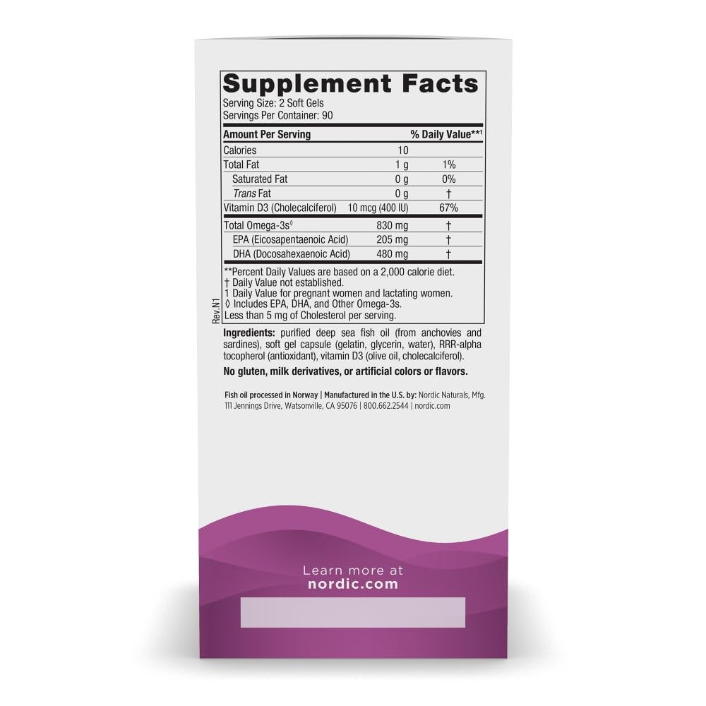 Nordic Naturals Prenatal DHA, Strawberry - 120 Soft Gels - 830 mg Omega-3 + 400 IU Vitamin D3 - Supports Brain Development in Babies During Pregnancy & Lactation - Non-GMO - 60 Servings - Nirvana Guru