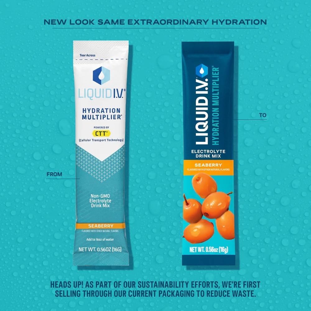 Liquid I.V.® Hydration Multiplier - Passion Fruit | Electrolyte Powder Drink Mix | 3 Pack (48 Servings) - Nirvana Guru