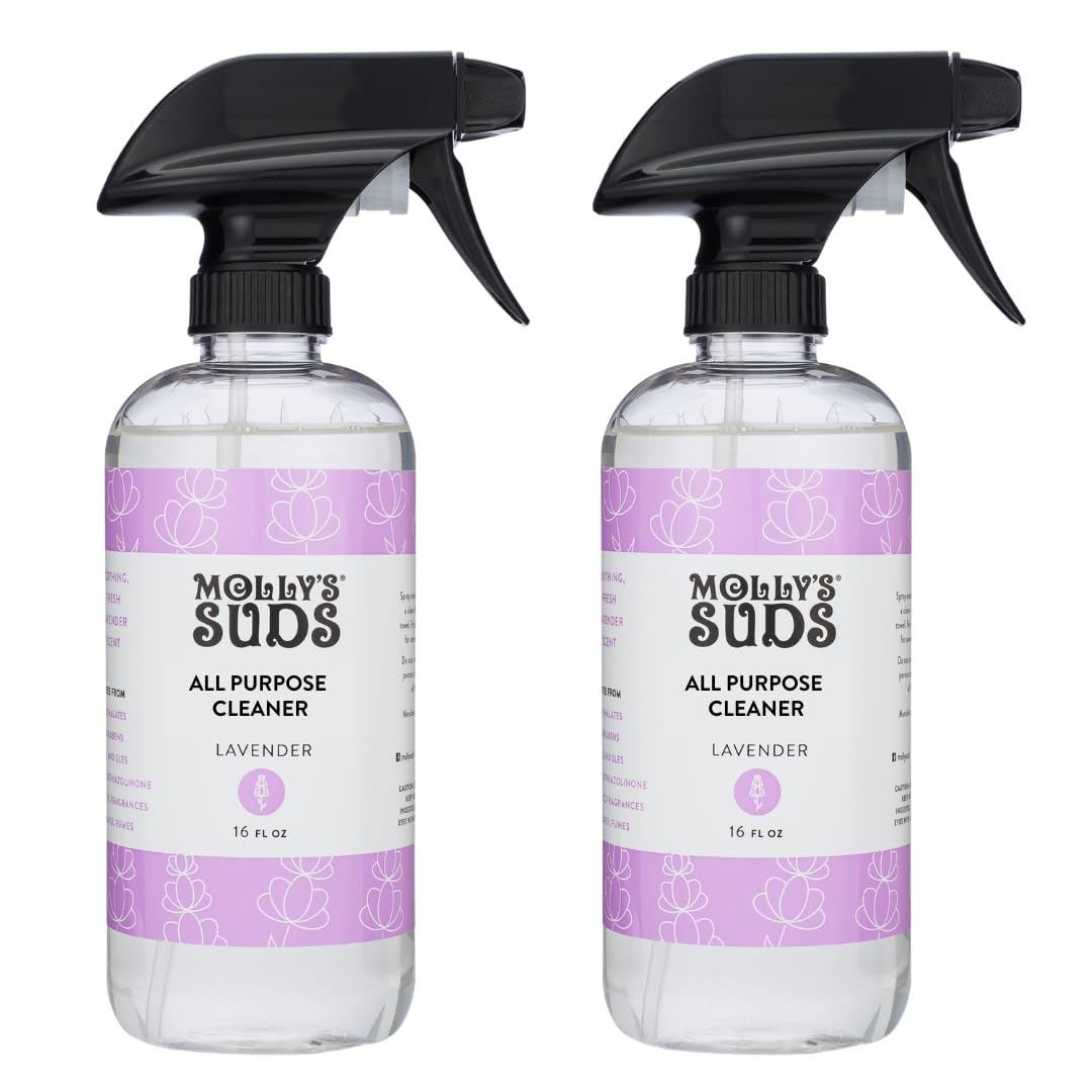 Molly's Suds All Purpose Cleaner | Multi Surface Household Spray (Powerful, Versatile) | Clean, Simple Ingredients | Lemon Burst, 16 oz (2 Pack) Nirvana Guru