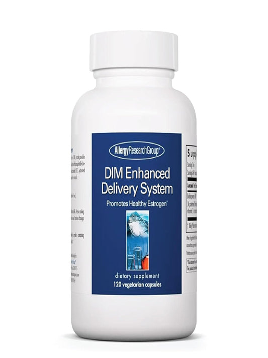 Allergy Research Group DIM Enhanced Delivery System - DIM Supplement for Women, Estrogen Supplement for Women and Men, Diindolylmethane for Hormone Balance, Menopause Support - 120 Vegetarian Capsules Nirvana Guru
