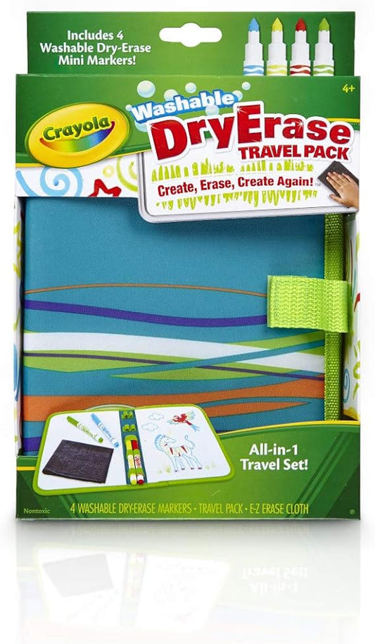 Crayola Washable Dry Erase Travel Pack, Whiteboard for Kids, Ages 4, 5, 6, 7 nirvanaguru