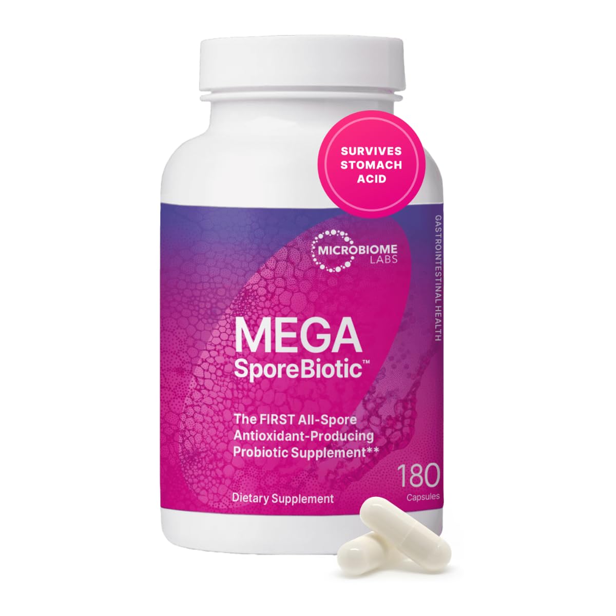 Microbiome Labs MegaSporeBiotic Probiotics for Women & Men - Spore Based Probiotics for Digestive Health - Shelf Stable & Travel-Friendly (60 Capsules) - Nirvana Guru