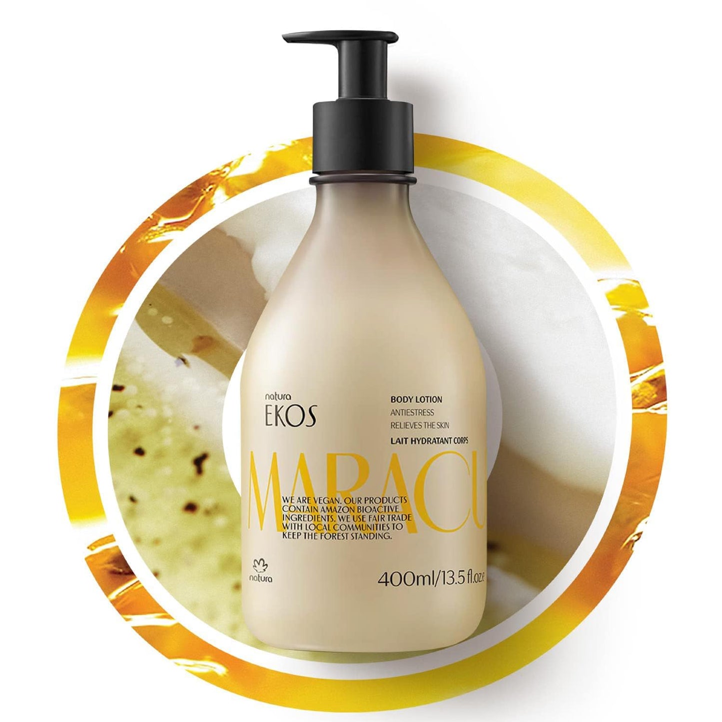 natura - Ekos Tukumã Replenishing Body Lotion - Vegan Skin Care - Moisturize & Improve Skin Texture - Boost Hyaluronic Acid - Brazilian Beauty Secrets - Self Care & Body Care - 13.5 fl oz (400ml) - Nirvana Guru