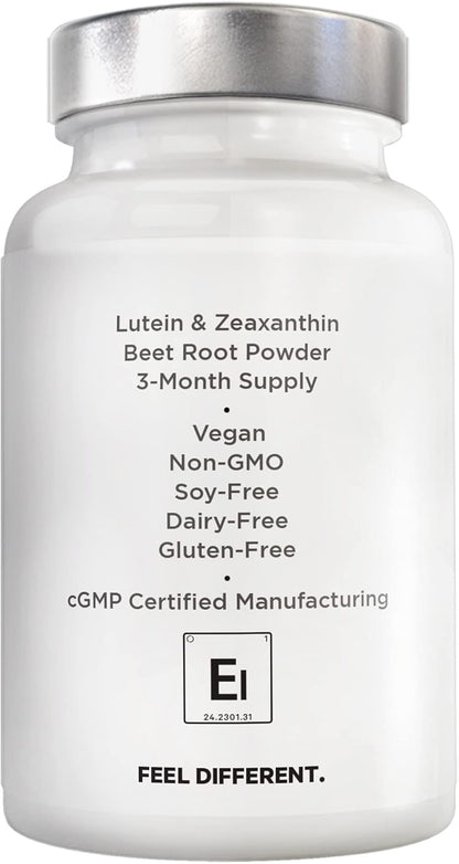 Amen Eyes Lutein Zeaxanthin Supplement - Eyes Vitamins - Lutein and Zeaxanthin from Marigold Extract, Red Beet Root Powder, Black Pepper Fruit Extract - 3-Month Supply Eye Care - Non-GMO - 90 Capsules Nirvana Guru