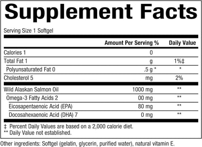 Omega Factors by Natural Factors, Wild Alaskan Salmon Oil, Supports Heart and Brain Health with Omega-3 DHA and EPA, 90 Softgels - Nirvana Guru