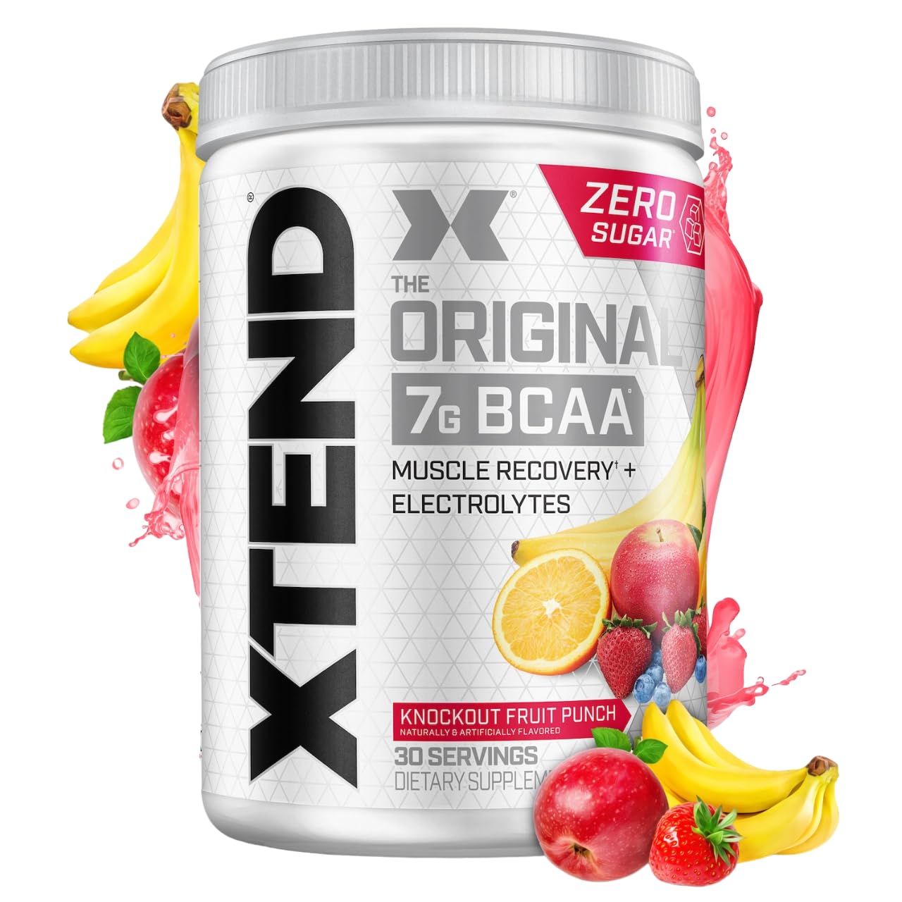 Original BCAA Powder Airheads Candy Flavor, 7g BCAA and 2.5g L-Glutamine, Sugar Free Post Workout Muscle Recovery Drink with Amino Acids for Men & Women, 30 Servings Nirvana Guru