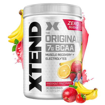 Original BCAA Powder Airheads Candy Flavor, 7g BCAA and 2.5g L-Glutamine, Sugar Free Post Workout Muscle Recovery Drink with Amino Acids for Men & Women, 30 Servings Nirvana Guru