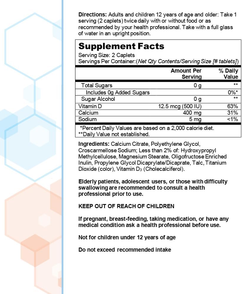Citracal Petites, 400 mg Calcium Citrate, Easily Absorbed and Highly Soluble with 12.5 mcg (500 IU) Vitamin D3, Bone Health Support for Ages 12+, Smaller and Easier to Swallow Caplets, 375 Count Nirvana Guru