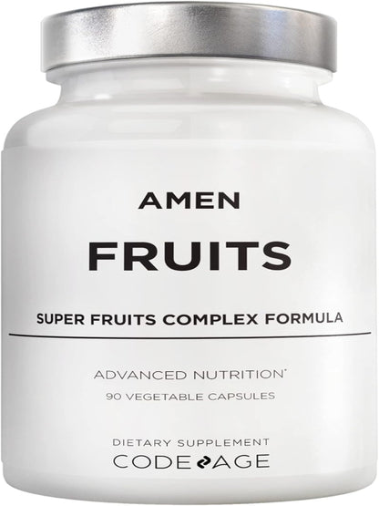 Amen Fruits, Daily Fruits Vitamins Supplements, Over 20 Whole Fruit Extracts - Raw Multivitamin, Berries, Antioxidant Polyphenols Superfood & Flavonoids - Non-GMO - 90 Capsules Nirvana Guru